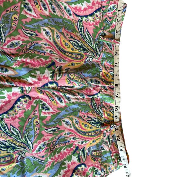 Croft&Barrow Pink Pull Over Top Size Large Talbot Paisley Bermuda Shorts Size 8 - Picture 10 of 15